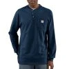CARHARTT Men's Workwear Pocket Long-Sleeve Henley -trucker hat shop 1337455 402 main