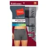 HANES Men's TAGLESS Ultimate Stretch Boxer Briefs, 4-Pack -trucker hat shop 2022002 001 main