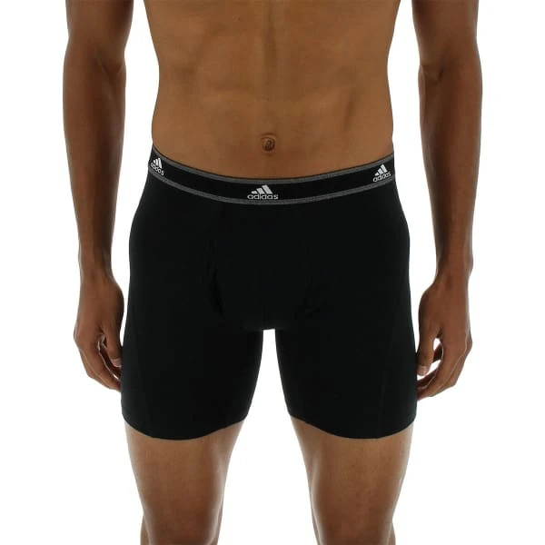 ADIDAS Men's Relaxed Performance Stretch Cotton Boxer Briefs, 2 Pack 4 ADIDAS Men's Relaxed Performance Stretch Cotton Boxer Briefs, 2 Pack - Image 2