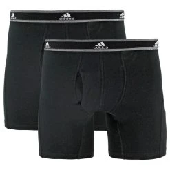 ADIDAS Men's Relaxed Performance Stretch Cotton Boxer Briefs, 2 Pack