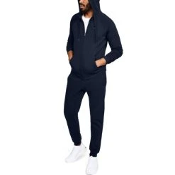 UNDER ARMOUR Men's UA Rival Fleece Full-Zip Hoodie -trucker hat shop 2050647 402 alt2