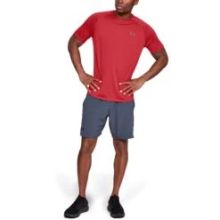 UNDER ARMOUR Men's UA Tech Short-Sleeve Tee -trucker hat shop 2050687 601 alt3