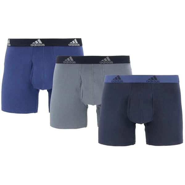 ADIDAS Men's Performance Stretch Cotton Boxers, 3-Pack 3 ADIDAS Men's Performance Stretch Cotton Boxers, 3-Pack
