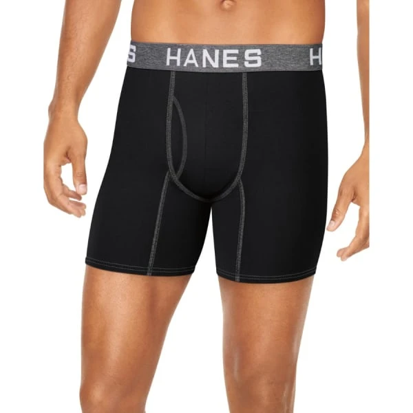 HANES Men's Ultimate Comfort Flex Fit Ultra Soft Boxer Briefs, 4-Pack 4 HANES Men's Ultimate Comfort Flex Fit Ultra Soft Boxer Briefs, 4-Pack - Image 2