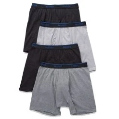 HANES Men's ComfortBlend Boxer Briefs, 4-Pack -trucker hat shop 2056151 901 alt1