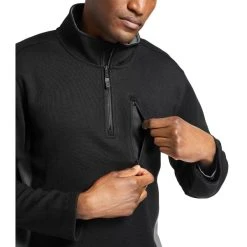TIMBERLAND PRO Men's Studwall 1/4-Zip Textured Fleece Pullover -trucker hat shop 2057845 001 alt3
