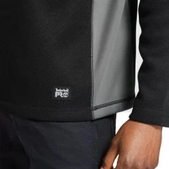 TIMBERLAND PRO Men's Studwall 1/4-Zip Textured Fleece Pullover -trucker hat shop 2057845 001 alt4