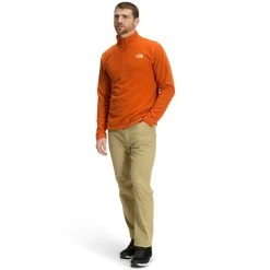 THE NORTH FACE Men's Textured Cap Rock 1/4-Zip Fleece -trucker hat shop 2060423 802 alt2