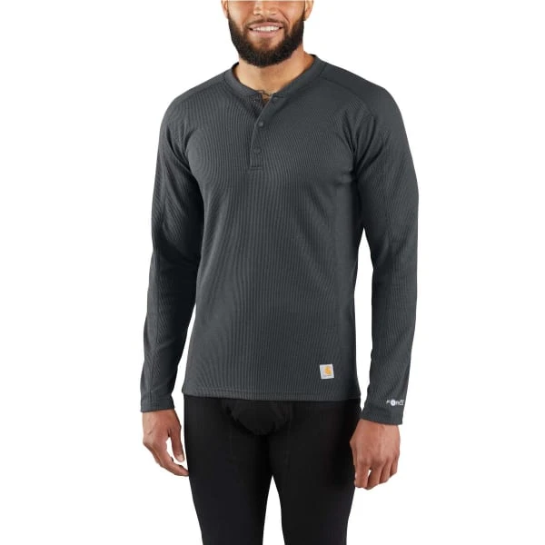 CARHARTT Men's Base Force Midweight Classic Henley Shirt 4 CARHARTT Men's Base Force Midweight Classic Henley Shirt - Image 2