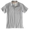 CARHARTT Men's Force Relaxed Fit Midweight Short-Sleeve Pocket Polo -trucker hat shop 2065738 006 main