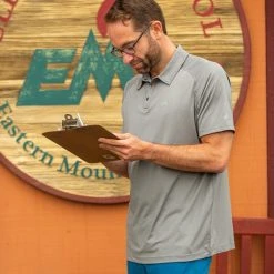 Eastern Mountain Sports EMS Men's Essential Peak Polo -trucker hat shop 2066071 004 alt2