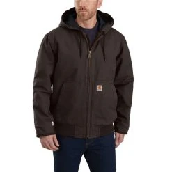 CARHARTT Men's Washed Duck Insulated Active Jacket -trucker hat shop 2066938 203 alt1