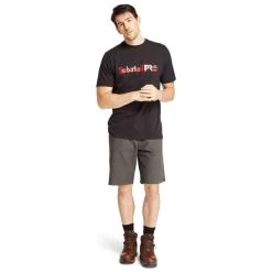 TIMBERLAND PRO Men's Short-Sleeve A1V9M Base Plate Logo Tee -trucker hat shop 2067237 001 alt5