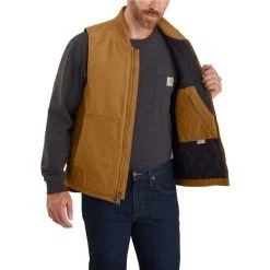 CARHARTT Men's Washed Duck Insulated Vest 10 CARHARTT Men's Washed Duck Insulated Vest -trucker hat shop 2071462 201 alt3