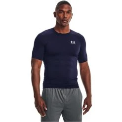 UNDER ARMOUR Men's HeatGear Armour Short Sleeve Tee -trucker hat shop 2072785 402 alt2