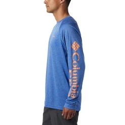 COLUMBIA Men's PFG Terminal Tackle Heather Long Sleeve Shirt -trucker hat shop 2072951 404 alt2