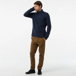 SMARTWOOL Men's Hudson Trail Fleece Half Zip Sweater -trucker hat shop 2074960 402 alt1