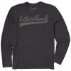 LIFE IS GOOD Men's Crusher-Lite Long Sleeve Tee -trucker hat shop 2075257 001 main
