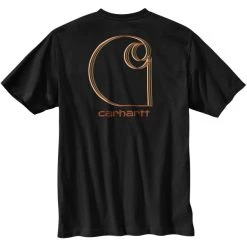 CARHARTT Men's Relaxed Fit Heavyweight Short Sleeve Pocket Graphic Tee -trucker hat shop 2079131 001 alt1