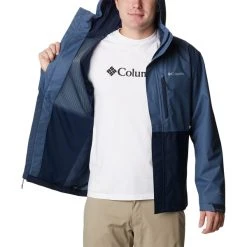 COLUMBIA Men's Hikebound Rain Jacket -trucker hat shop 2079272 402 alt4