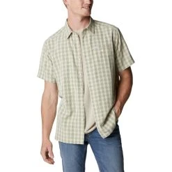 COLUMBIA Men's Lakeside Trail Short-Sleeve Shirt -trucker hat shop 2079298 102 alt3