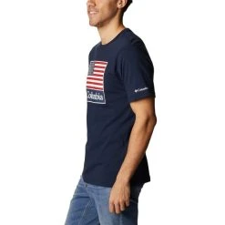 COLUMBIA Men's CSC Country Logo Short-Sleeve Tee -trucker hat shop 2079305 402 alt2