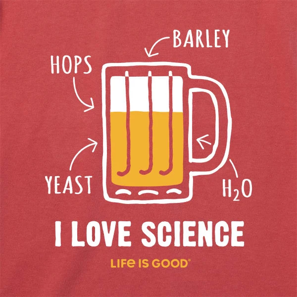 LIFE IS GOOD Men's I Love Science Beer Crusher Graphic Tee 4 LIFE IS GOOD Men's I Love Science Beer Crusher Graphic Tee - Image 2