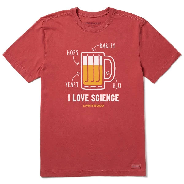 LIFE IS GOOD Men's I Love Science Beer Crusher Graphic Tee 3 LIFE IS GOOD Men's I Love Science Beer Crusher Graphic Tee