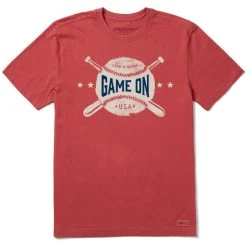 LIFE IS GOOD Men's Game On Crusher Lite Short-Sleeve Tee