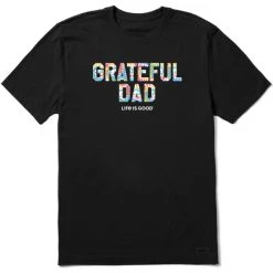 LIFE IS GOOD Men's Grateful Dad Tie Dye Crusher Short-Sleeve Tee