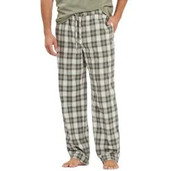 LIFE IS GOOD Men's Putty Plaid Classic Sleep Pants