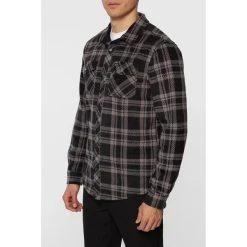 O'NEILL Young Men's Glacier Plaid Superfleece Flannel -trucker hat shop 2081764 001 alt4