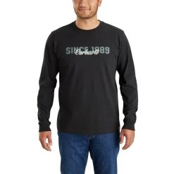 CARHARTT Men's Relaxed Fit Heavyweight Long-Sleeve Graphic Tee -trucker hat shop 2082565 001 alt2