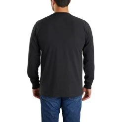 CARHARTT Men's Relaxed Fit Heavyweight Long-Sleeve Graphic Tee -trucker hat shop 2082565 001 alt3