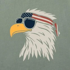 LIFE IS GOOD Men's Patriotic Eagle Short-Sleeve Crusher Lite Tee -trucker hat shop 2082606 303 alt1