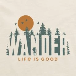 LIFE IS GOOD Men's Wander Forest Short-Sleeve Crusher Tee -trucker hat shop 2082611 102 alt1