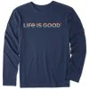 LIFE IS GOOD Men's Sunset On The Water Long-Sleeve Crusher Tee -trucker hat shop 2082622 403 main