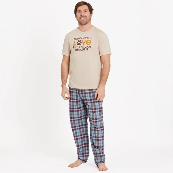 LIFE IS GOOD Men's Smoky Blue Plaid Classic Sleep Pants 7 LIFE IS GOOD Men's Smoky Blue Plaid Classic Sleep Pants - Image 5