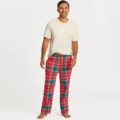 LIFE IS GOOD Men's Holiday Plaid Classic Sleep Pants -trucker hat shop 2082632 601 alt4