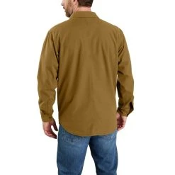 CARHARTT Men's Ruffed Flex Relaxed Fit Fleece-Lined Shirt Jacket 8 CARHARTT Men's Ruffed Flex Relaxed Fit Fleece-Lined Shirt Jacket -trucker hat shop 2082824 201 alt2