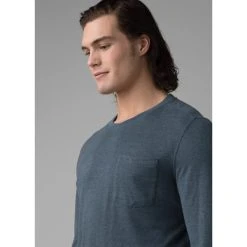 PRANA Men's Cardiff Long-Sleeve Pocket Tee -trucker hat shop 2083096 402 alt3