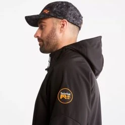 TIMBERLAND PRO Men's Powerzip Hooded Softshell Jacket -trucker hat shop 2083414 001 alt5