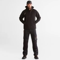 TIMBERLAND PRO Men's Powerzip Hooded Softshell Jacket -trucker hat shop 2083414 001 alt8