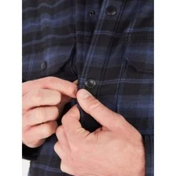 MARMOT Men's Ridgefield Heavyweight Sherpa-Lined Flannel Jacket -trucker hat shop 2083613 003 alt3