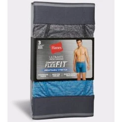 HANES Men's Ultimate Comfort Flex Fit Breathable Stretch Boxer Briefs, 3-Pack -trucker hat shop 2084162 901 alt5