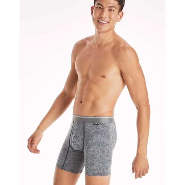 HANES Ultimate Men's Comfort Flex Fit Boxer Briefs, 3-Pack Extended Size 5 HANES Ultimate Men's Comfort Flex Fit Boxer Briefs, 3-Pack Extended Size - Image 3