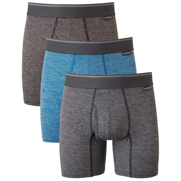HANES Ultimate Men's Comfort Flex Fit Boxer Briefs, 3-Pack Extended Size 3 HANES Ultimate Men's Comfort Flex Fit Boxer Briefs, 3-Pack Extended Size