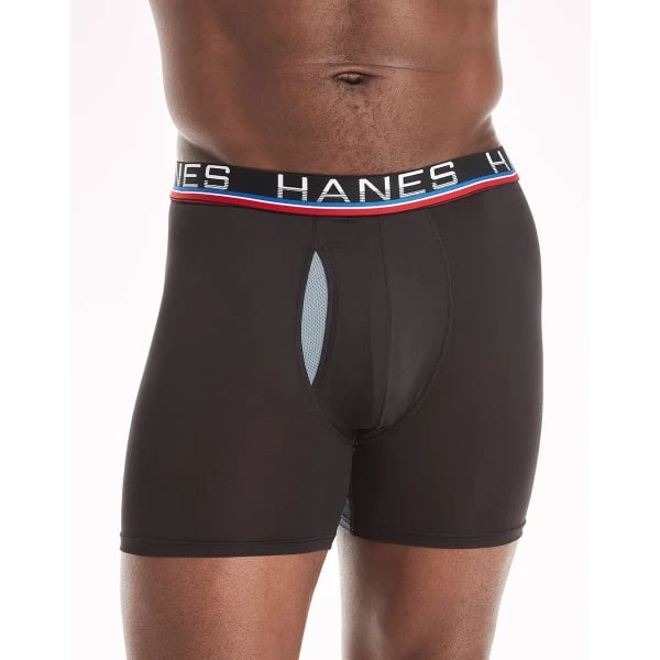 HANES SPORT Men's Total Support Pouch X-Temp Cooling Boxer Briefs, 4-Pack 4 HANES SPORT Men's Total Support Pouch X-Temp Cooling Boxer Briefs, 4-Pack - Image 2