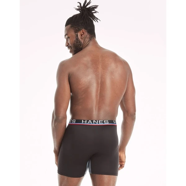 HANES SPORT Men's Total Support Pouch X-Temp Cooling Boxer Briefs, 4-Pack 6 HANES SPORT Men's Total Support Pouch X-Temp Cooling Boxer Briefs, 4-Pack - Image 4