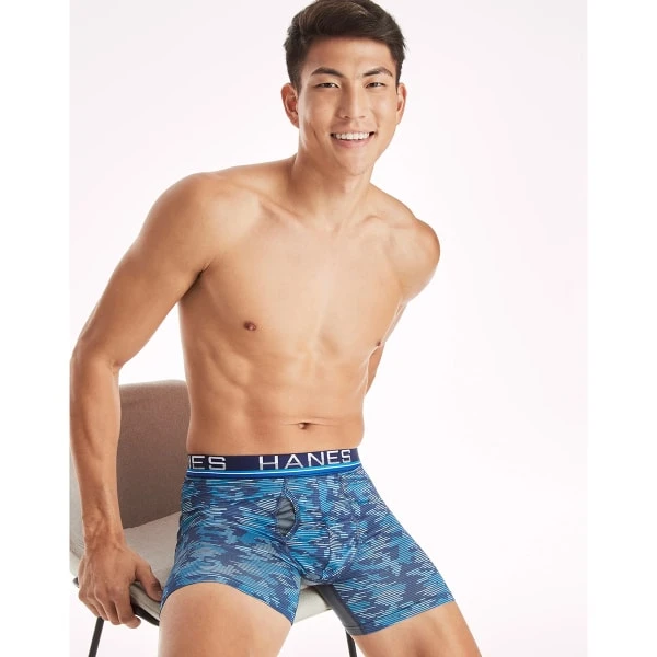 HANES SPORT Men's Total Support Pouch X-Temp Cooling Boxer Briefs, 4-Pack 6 HANES SPORT Men's Total Support Pouch X-Temp Cooling Boxer Briefs, 4-Pack - Image 4